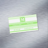 Monogramm Kalkstreifen Magnetische Visitenkarte (Beispiel)
