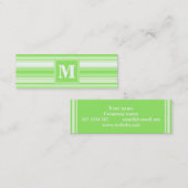 Monogramm Kalkstreifen Mini Visitenkarte (Vorne/Hinten)