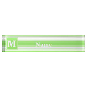 Monogramm Kalkstreifen Namensplakette