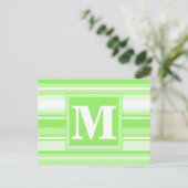 Monogramm Kalkstreifen Postkarte (Stehend Vorderseite)