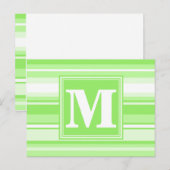 Monogramm Kalkstreifen Postkarte (Vorne/Hinten)