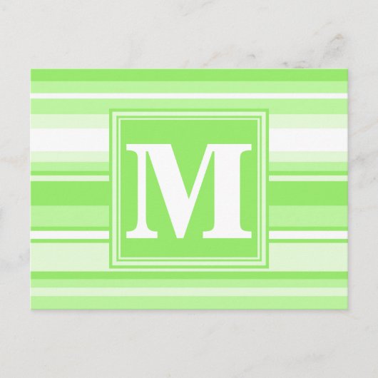 Monogramm Kalkstreifen Postkarte (Vorderseite)