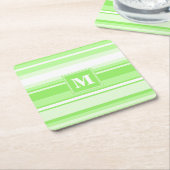 Monogramm Kalkstreifen Rechteckiger Pappuntersetzer (angewinkelt)