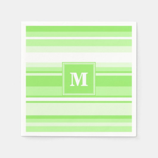 Monogramm Kalkstreifen Serviette (Vorderseite)