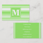 Monogramm Kalkstreifen Visitenkarte (Vorne/Hinten)