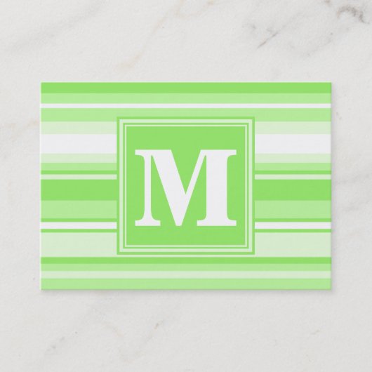 Monogramm Kalkstreifen Visitenkarte (Vorderseite)