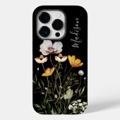Monogramm Kalligrafie getrocknete Wildblume Bouque Case-Mate iPhone Hülle (Rückseite)