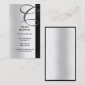 Monogramm-Kalligrafie-Visitenkarte Visitenkarte (Vorne/Hinten)