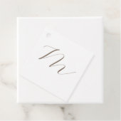 Monogramm Kalligraphie Einzigartig Schlicht modern Geschenkanhänger (Beispiel)