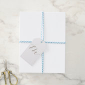Monogramm Kalligraphie Einzigartig Schlicht modern Geschenkanhänger (Mit Garn)
