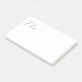 Monogramm Kalligraphie Einzigartig Schlicht modern Post-it Klebezettel (angewinkelt)