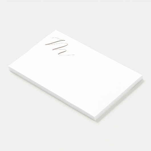 Monogramm Kalligraphie Einzigartig Schlicht modern Post-it Klebezettel (angewinkelt)