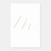 Monogramm Kalligraphie Einzigartig Schlicht modern Post-it Klebezettel (Vorderseite)