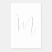 Monogramm Kalligraphie Einzigartig Schlicht modern Post-it Klebezettel (Vorderseite)