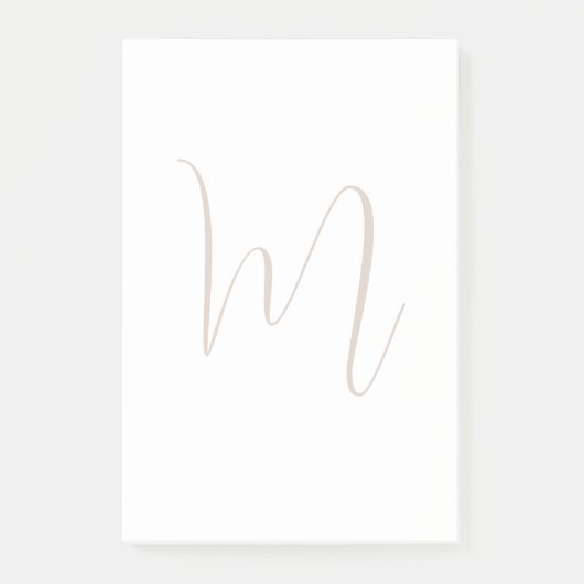 Monogramm Kalligraphie Einzigartig Schlicht modern Post-it Klebezettel (Vorderseite)