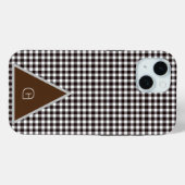 Monogramm Kariert Chic individuell anpassen Case-Mate iPhone Hülle (Rückseite (Horizontal))