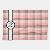 Monogramm Kariert Geschirrtuch (Horizontal)