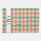 Monogramm Kariert Geschirrtuch (Horizontal)