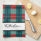 Monogramm Kariert Geschirrtuch (Viertel Falte)