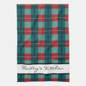 Monogramm Kariert Geschirrtuch (Vertikal)
