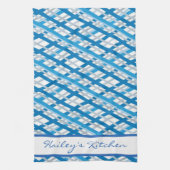 Monogramm Kariert Geschirrtuch (Vertikal)