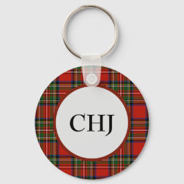 Monogramm Kariert Schlüsselanhänger