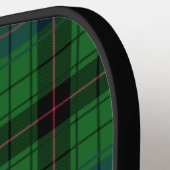 Monogramm Karierter Skriptname Rustic Tartan Pickleball Schläger (Linke Seite)