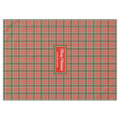 Monogramm Karo Tischdecke Rot Grün Weihnachten Chi (Vorderseite (Horizontal))