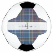 Monogramm-Karomuster-Schrift-Typografie Rustikales Fußball (Vorderseite)