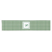 Monogramm-Karottee Gingham Kurzer Tischläufer (Horizontal)