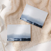 Monogramm-Karte für die Blaue Landschaft Mitteilungskarte