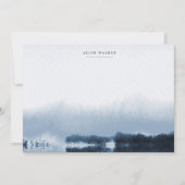 Monogramm-Karte für die Blaue Landschaft Mitteilungskarte (Vorderseite)