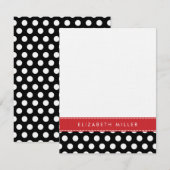 Monogramm-Karte mit schwarzen und roten Multifunkt Mitteilungskarte (Vorne/Hinten)