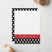 Monogramm-Karte mit schwarzen und roten Multifunkt Mitteilungskarte (Vorderseite/Rückseite Beispiel)