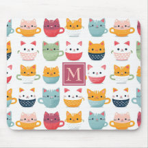 Monogramm Katzen Teetassen Kaffeetassen Girly Must