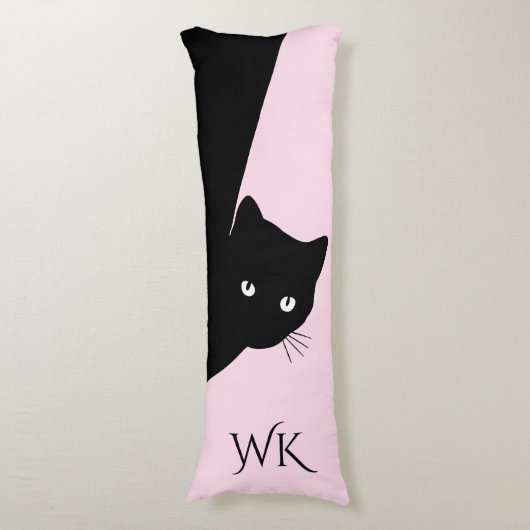 Monogramm-Katzenpilz Seitenschläferkissen (Vorderseite Vertikal)