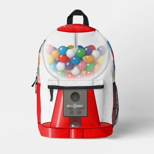 Monogramm Kaugummiautomat - Bedruckter Rucksack (Vorderseite)