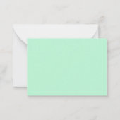 Monogramm Kawaii Erdbeerfrüchte auf Türkis Mitteilungskarte (Rückseite)