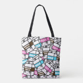 Monogramm Kawaii Erdbeermilch Tasche (Rückseite)
