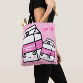 Monogramm Kawaii Erdbeermilch Tasche (Von Nahem)