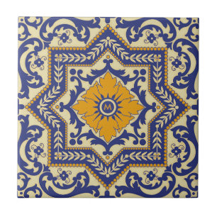 Monogramm-Keramik Azulejo Art-Blau-Fliese Fliese