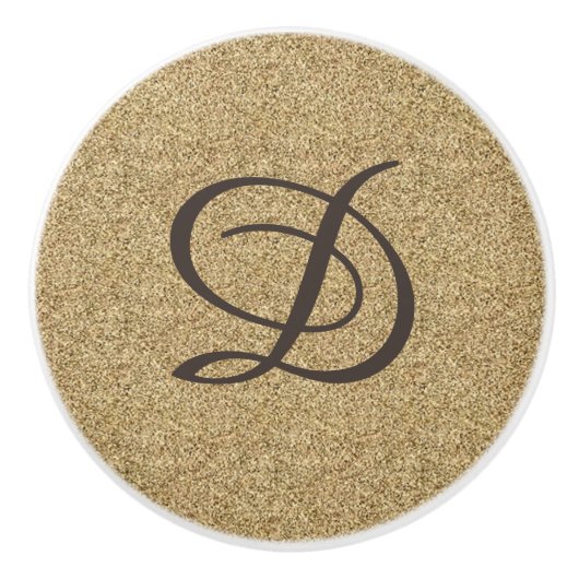 Monogramm Keramikknauf (Vorderseite)