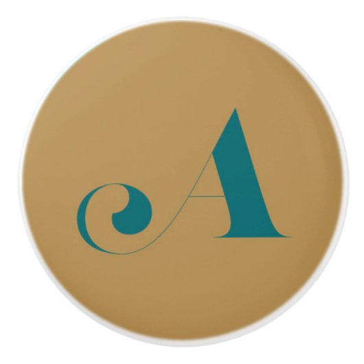 Monogramm Keramikknauf (Vorderseite)