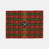 Monogramm Kerr Tartan Fleecedecke (Vorderseite (Horizontal))