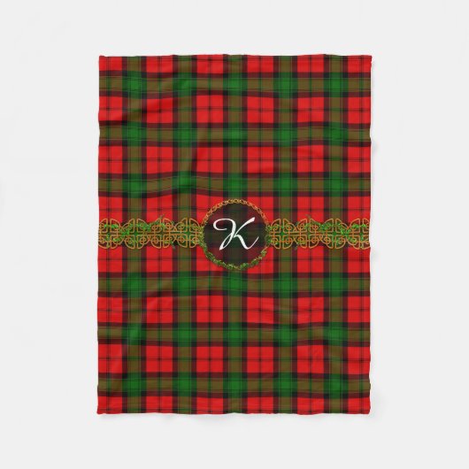 Monogramm Kerr Tartan Fleecedecke (Vorderseite)