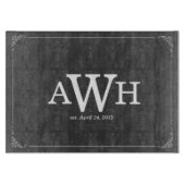 Monogramm-Khalkboard Schneidebrett (Vorderseite)