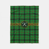 Monogramm Kincaid Tartan Fleecedecke (Vorderseite)