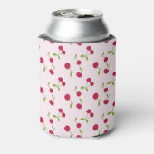 Monogramm Kirsche Coquette Rosa Benutzerdefiniert Dosenkühler (Kanne Rückseite)