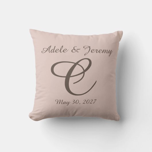 Monogramm-Kissen als Geschenk Kissen (Vorderseite)