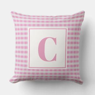 Monogramm-Kissen - Kinderzimmer Rosa Kissen